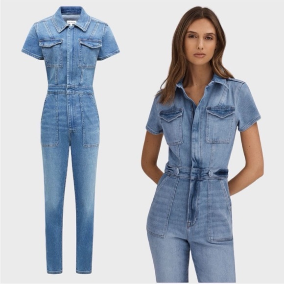 Good American Pants - Good American Denim Jumpsuit